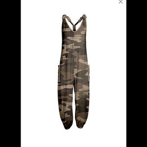 Brown n mocha racer back pocket jumpsuit